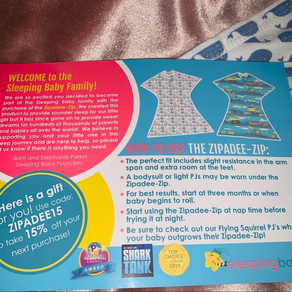NWT | Sleeping Baby | Zippy Sleep Sack | XS - Picture 4 of 5